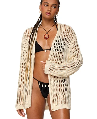 Edikted Women's Darcee Oversized Crochet Cardigan