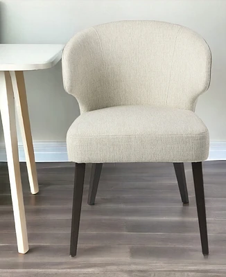 Upholstered Wingback Side Chair for Dining Table or Accent Seating