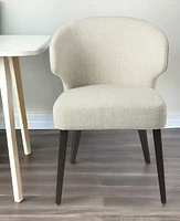 Upholstered Wingback Side Chair for Dining Table or Accent Seating