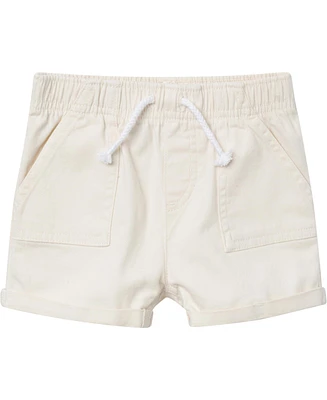 Gerber Baby Girls Twill Shorts, Light Tan