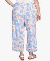 Ruby Rd. Plus Size Floral Print Soft Capri Pants