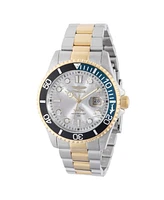 Invicta Men's 44709 Pro Diver Quartz 3 Hand Silver Dial Watch