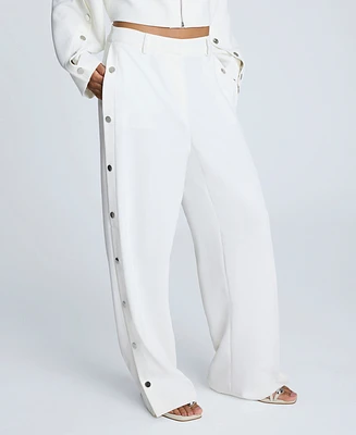 Kenneth Cole Women's High-Rise Side-Snap Pants