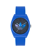 adidas Unisex Analog Blue Resin Watch, 38mm