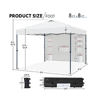 Yaheetech 8x8FT Pop-up Canopy, Instant Canopy Tent