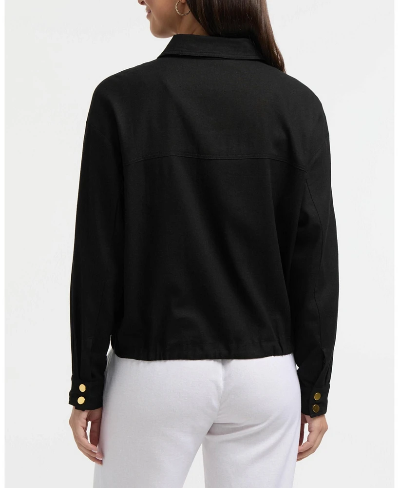 Ellen Tracy Women's Linen-Blend Safari Jacket