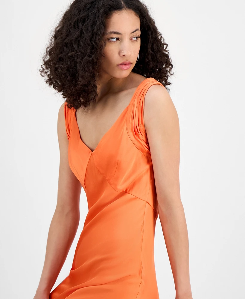 French Connection Women's Ennis Satin Maxi Dress