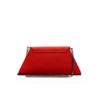 Susu Red Clutch Bag Leather Clutch Purse Crossbody Evening Purse Unique Women's Red Handbag