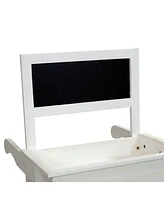 3-Tiered Fir Wood Plant Stand with Chalkboard - 44.25” H - White