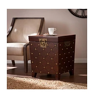 Wood Square End Table for Living Room or Bedroom Accent