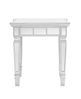 Glass Square End Table for Living Room or Bedroom Accent