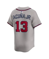 Nike Men's Ronald Acuna Jr. Gray Atlanta Braves Road Limited Player Jersey