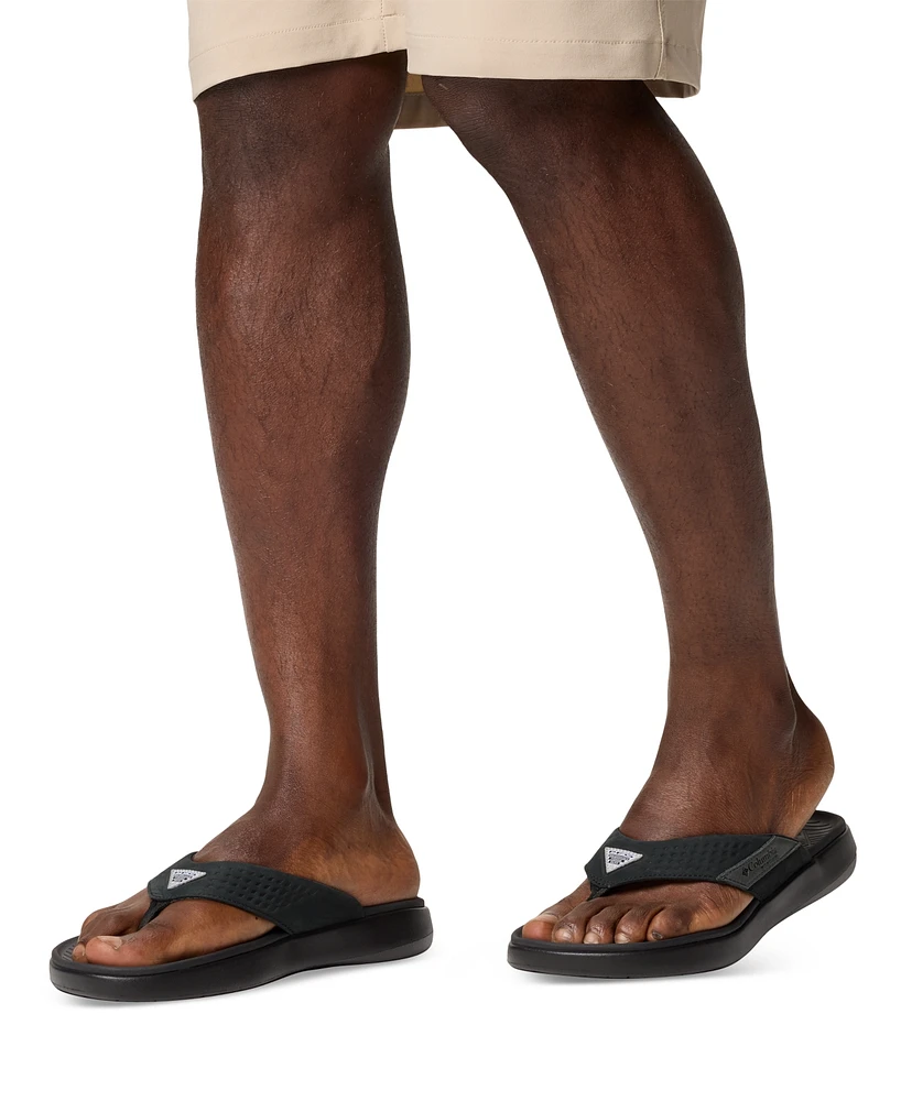 Columbia Men's Boatside Leather Lightweight Flip Flop Sandals