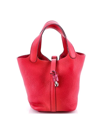 Pre-Owned Hermes Pm Monochrome Picotin Lock Bag Clemence