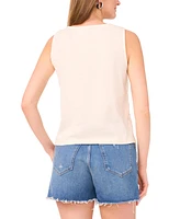 Vince Camuto Women's Crochet Scallop Hem Tank