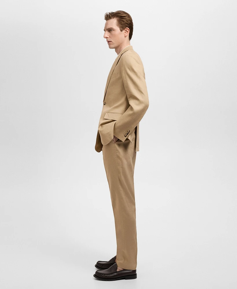 Mango Men's Linen Slim-Fit Suit Pants
