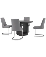 Tivie -Pc. Dining Set (Round Table & Metal Chairs