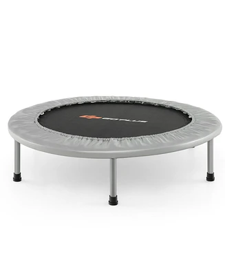 36 Inch Mini Folding Trampoline Portable Recreational Fitness Rebounder-Silver