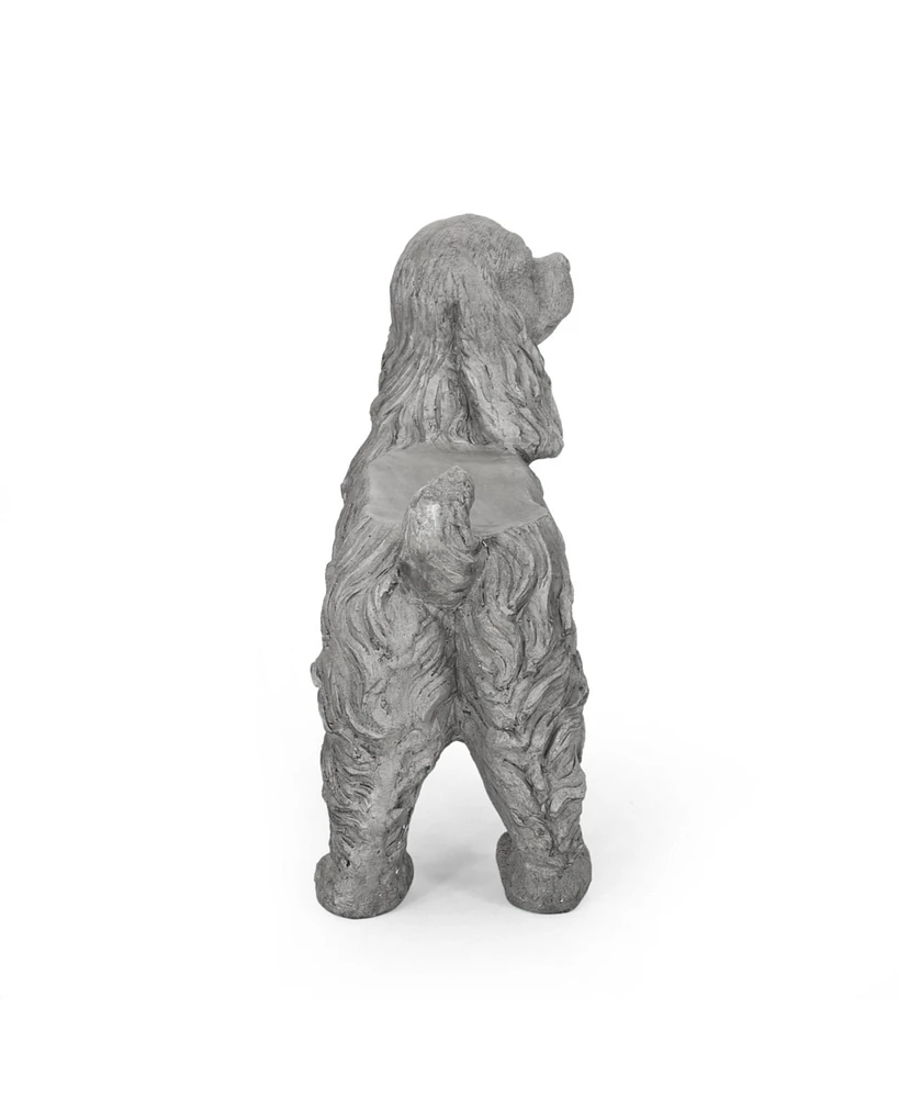 Dog Statue Bench - Garden Accent Seating