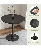 Modern Round Dining Table, 31.5", Kitchen, Living Room