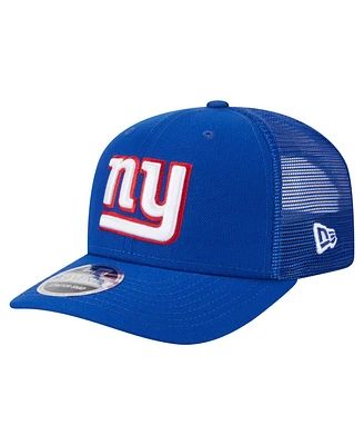 New Era Men's Royal New York Giants Main Trucker 9SEVENTY Stretch Snap Hat