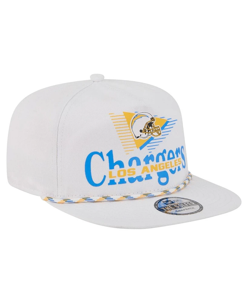 New Era Men's White Los Angeles Chargers Collide Golfer Snapback Hat