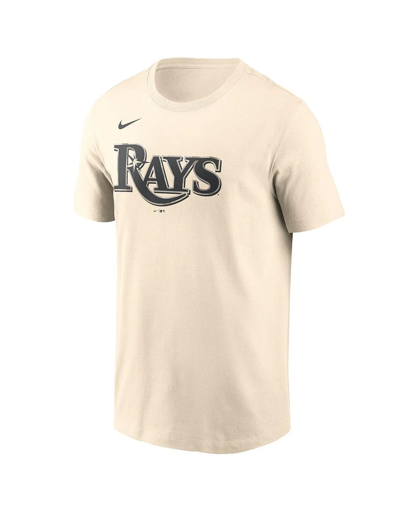 Nike Men's Cream Tampa Bay Rays Camo Logo T-Shirt