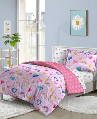 Dream Factory Balloon Hearts Reversible 5-Pc. Comforter Set, Twin