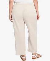 Alfred Dunner Plus Floral Embroidered Ankle Pants