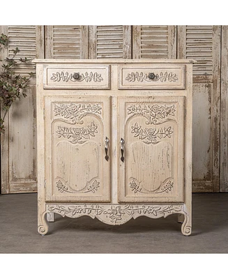 Carved Wooden Cabinet, Vintage Home Decor, Wedding Gift