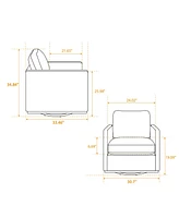 30.7" Swivel Accent Chair - Charcoal