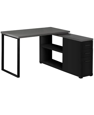 Contemporary Computer Desk with Twin Drawer Storage and Clean Lines