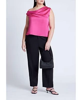 Eloquii Women's Twisted Satin Top
