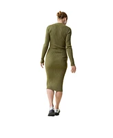 Ingrid + Isabel Maternity Ribbed Button Front Sweater Dress