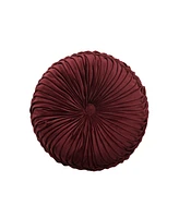 J Queen New York Calistoga Tufted Decorative Pillow, 15" Round