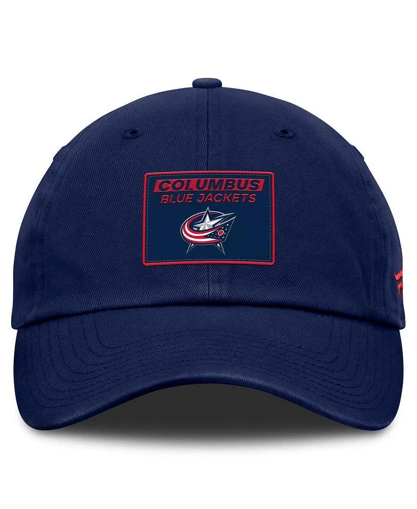 Fanatics Men's Navy Columbus Blue Jackets Authentic Pro Prime Adjustable Hat
