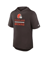 Nike Men's Brown Cleveland Browns Lockup Tri-Blend Hoodie T-Shirt