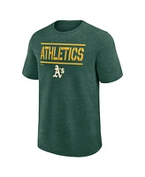 Fanatics Men's Heather Green Athletics Top Notch T-Shirt