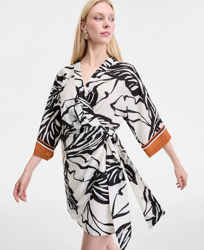 I.n.c. International Concepts Women's Printed Kimono Dress, Exclusively at Macy's