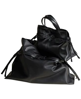 Sam Edelman Poppy Extra Large Leather Drawstring Tote