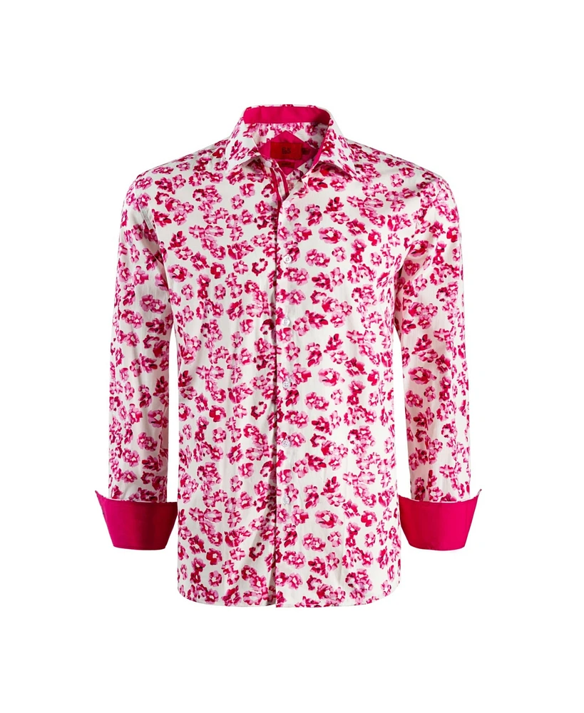 Elie Balleh Big Boys Slim Fit Floral Sport Button-Down Shirt