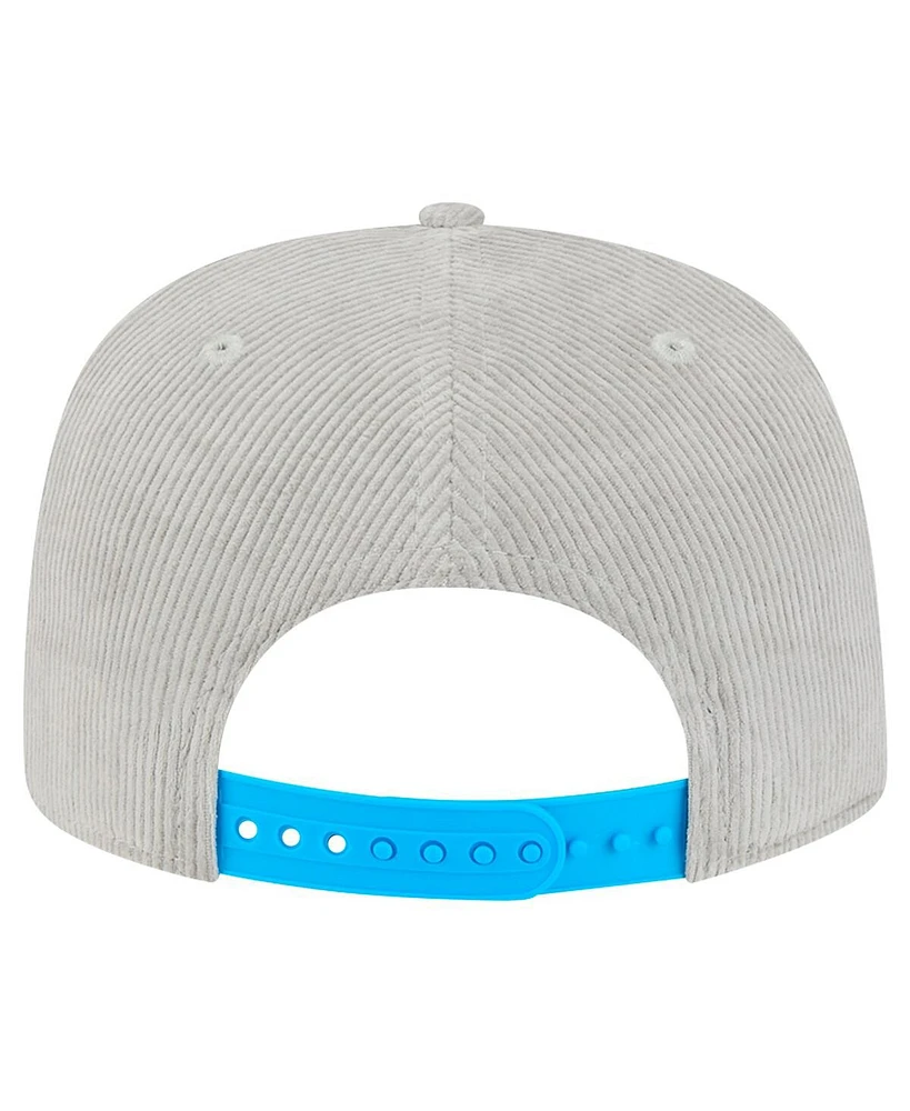 New Era Men's Gray Miami Marlins Corduroy Golfer Snapback Hat
