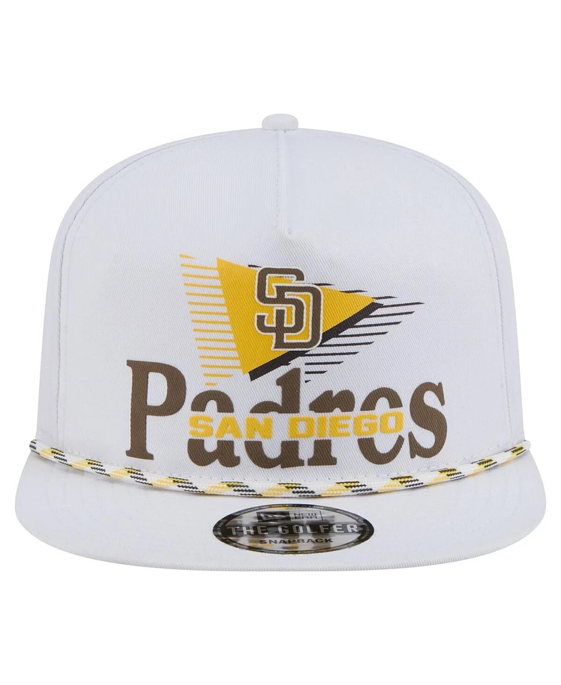 New Era Men's White San Diego Padres Collide Golfer Snapback Hat