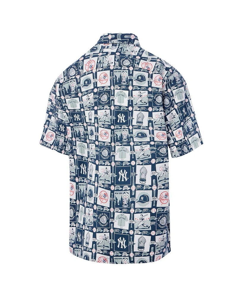 Reyn Spooner Men's Navy New York Yankees Champions Scenic Button-Up Shirt