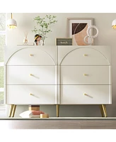 Modern Metal & Wood Dining Cabinet