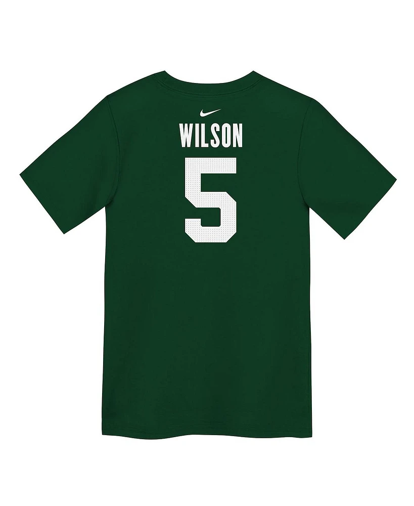 Nike Little Boys and Girls Garrett Wilson Green New York Jets Player Name Number T-Shirt