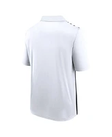 Logo Athletic Men's White/Black Las Vegas Raiders Sandlot Game Polo Shirt