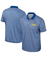 Colosseum Men's Blue Ucla Bruins Striped Polo Shirt