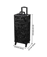Byootique 3-Piece Makeup Train Cases Cosmetic Organizer Kit Wheel Cb Dusk