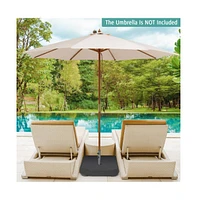 Fillable Umbrella Base with 2 Sandbags and Dust-proof Cover